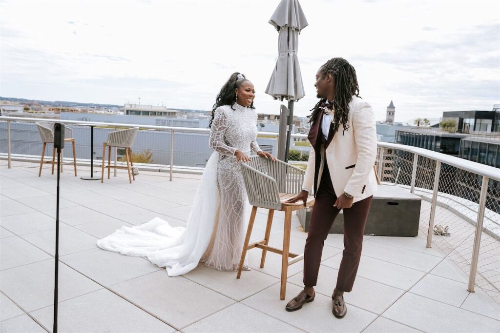 Featured in Issue 29, Cooma and Jared's elevated wedding featured bohemian chic vibes with two gorgeous wedding dresses and luxurious decor.