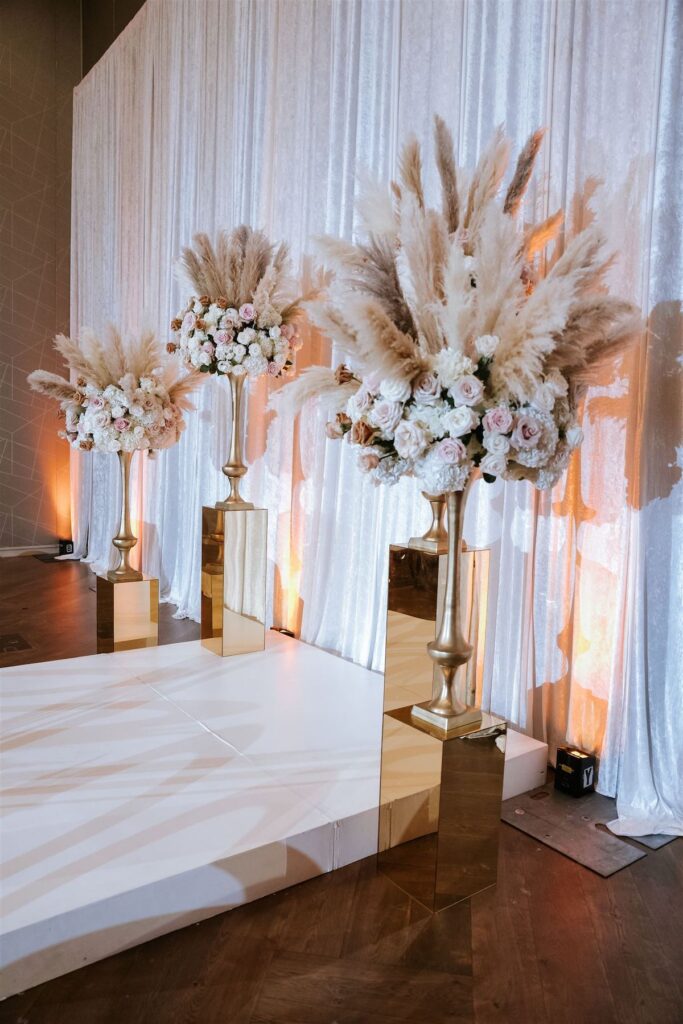 Featured in Issue 29, Cooma and Jared's elevated wedding featured bohemian chic vibes with two gorgeous wedding dresses and luxurious decor.