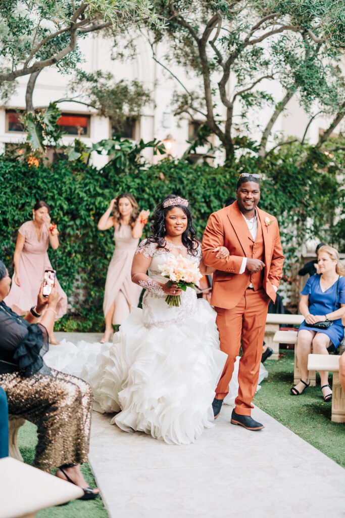 The Venus Garden at Caesar's Palace took center stage for this gorgeous outdoor Las Vegas wedding between Rosalyn and Stephanie.