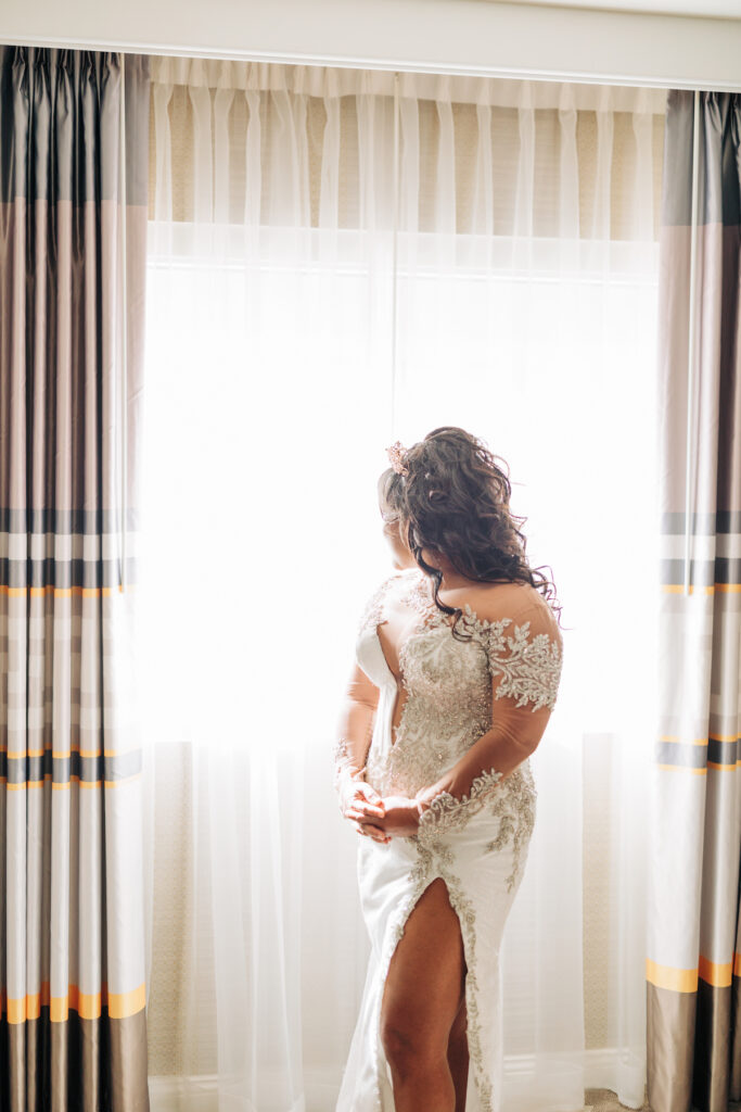 The Venus Garden at Caesar's Palace took center stage for this gorgeous outdoor Las Vegas wedding between Rosalyn and Stephanie.