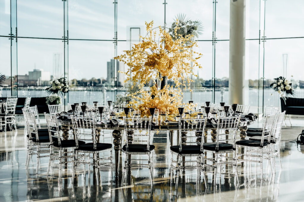 Featured in MunaLuchi Bridal Magazine Issue 29, T'Kiyah and Christopher’s waterfront wedding at the Half Moone Celebration Center in Norfolk, Virginia, was a dreamy affair.