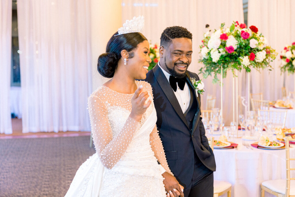 This outdoor luxe Nigerian wedding was a dream in Las Vegas and featured bold accessories, luxe details, and Nigerian culture.