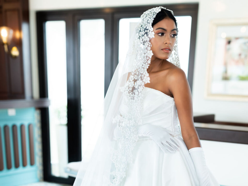 Former Miss Panama 2022, Cecilia Del Carmen Medina, stars in this gorgeous bridal editorial at the Sofitel Legend Hotel in Casco Viejo, Panama.