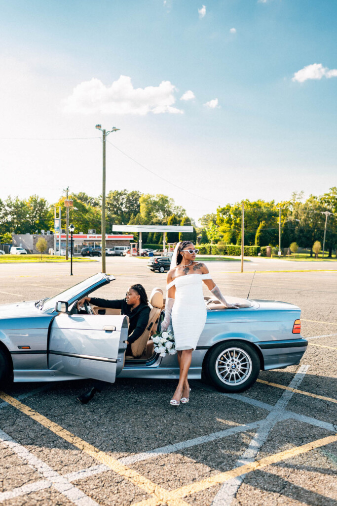 Uptown Charlotte, North Carolina was the perfect backdrop for T. Adams Designs' vintage urban elopement-styled shoot.