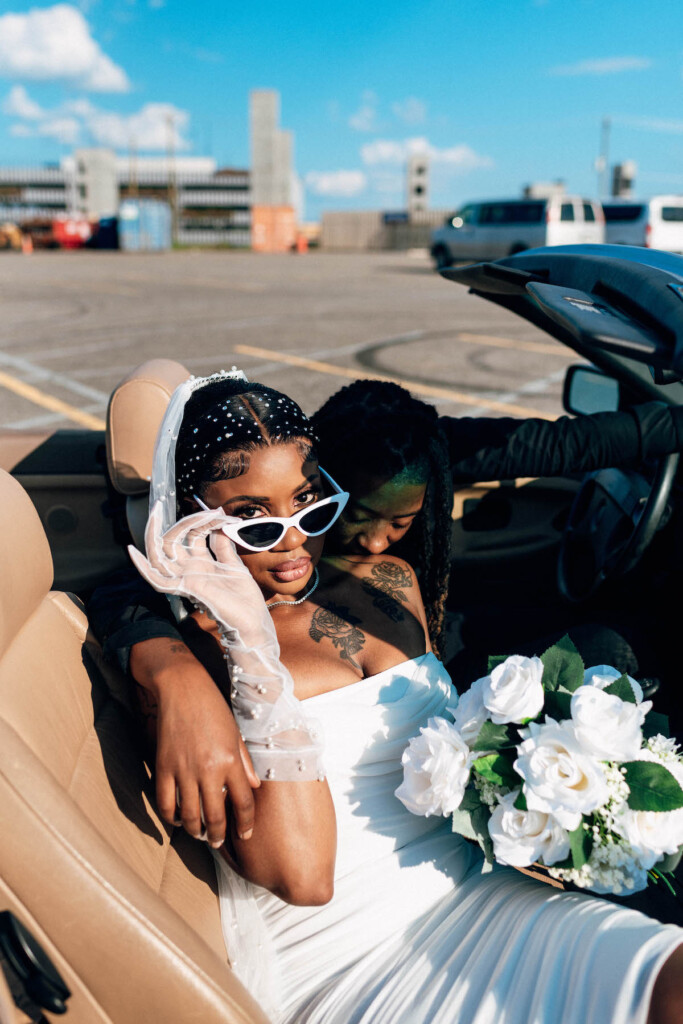 Uptown Charlotte, North Carolina was the perfect backdrop for T. Adams Designs' vintage urban elopement-styled shoot.