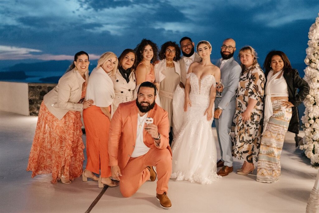 Featured in Issue 30, Jennifer and Zamir's modern & elegant elopement by the Sea in Santorini, Greece was everything they imagined and more.