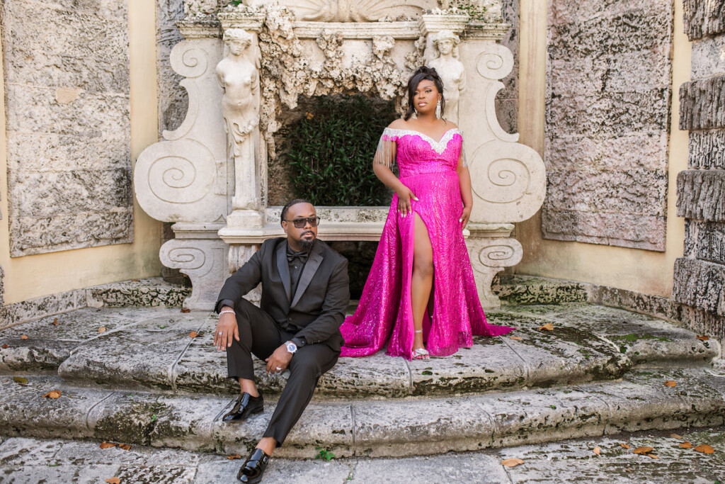 Featured in Issue 30, check out this couple's stylish and steamy engagement session at the Miami Vizcaya Museum and Miami Design District.