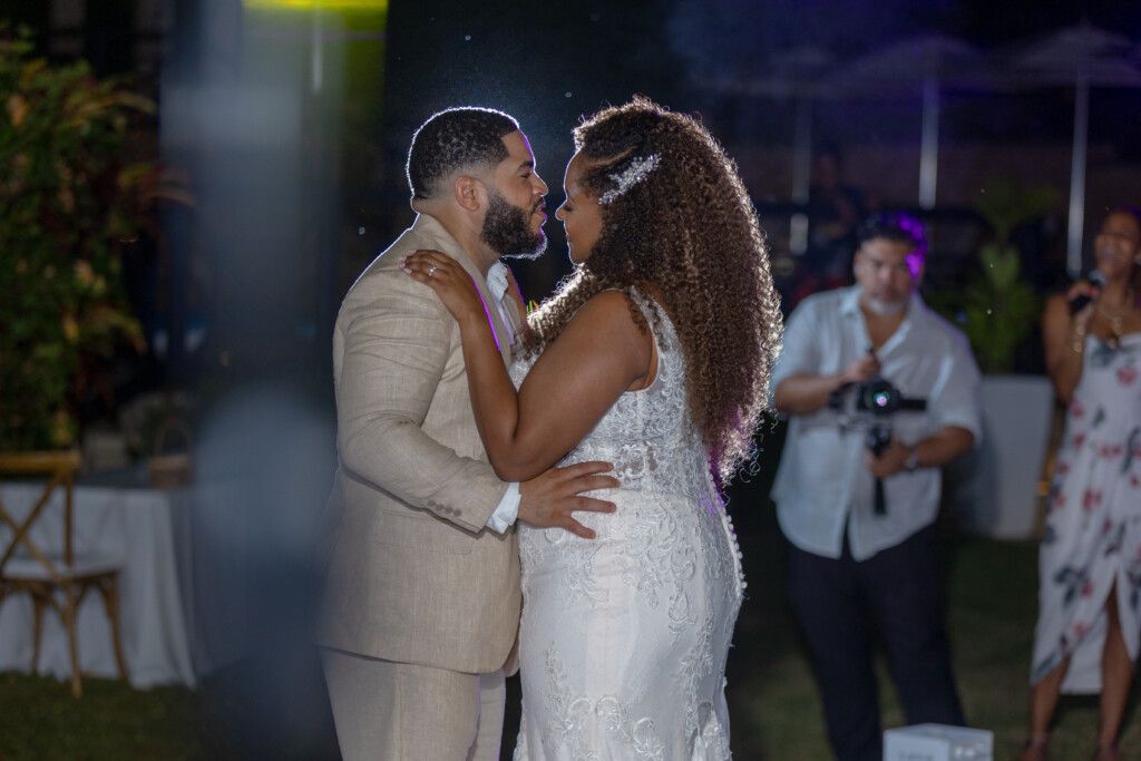 Abigail and Larry's love story began with a little help from their furbabies. Read their love story and see their Caribbean nuptials here!