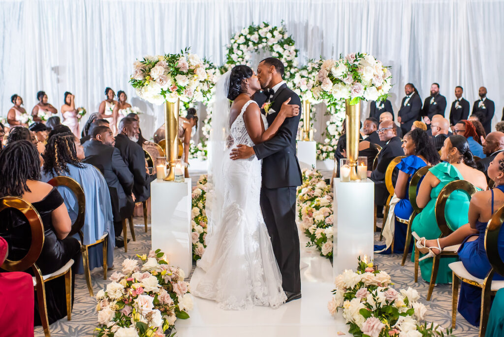 Cynthia and Aaron exchanged the sweetest vows at their elegant black-tie wedding celebration in Charleston, South Carolina!