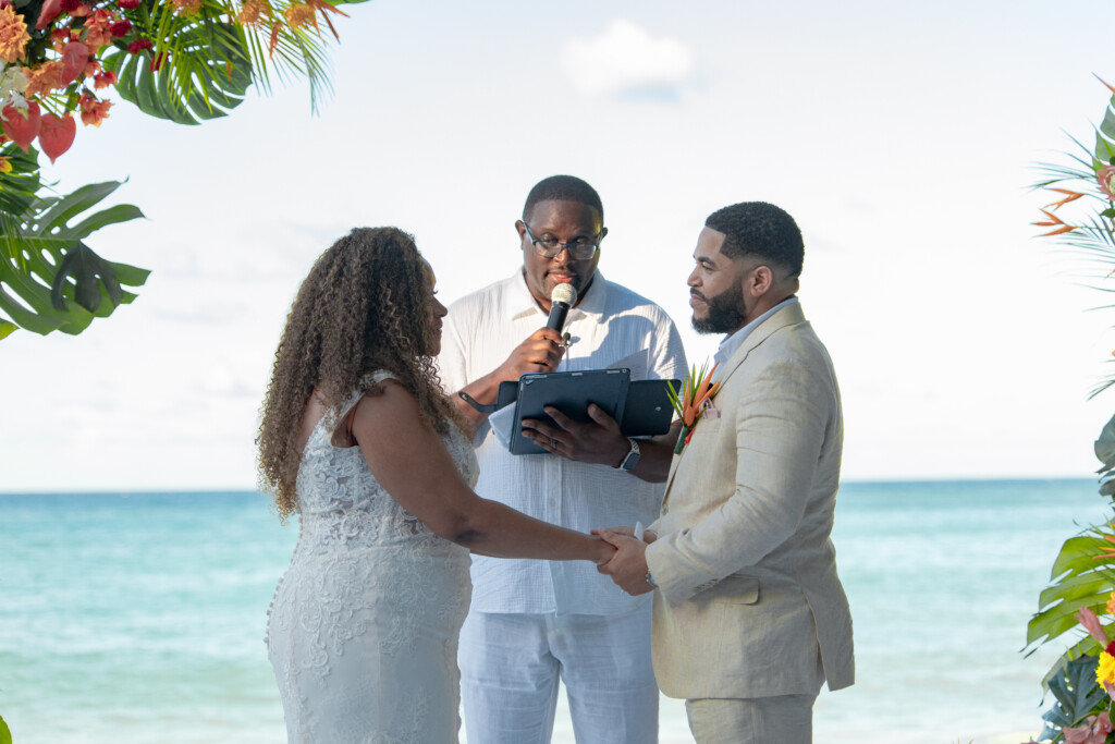 Abigail and Larry's love story began with a little help from their furbabies. Read their love story and see their Caribbean nuptials here!