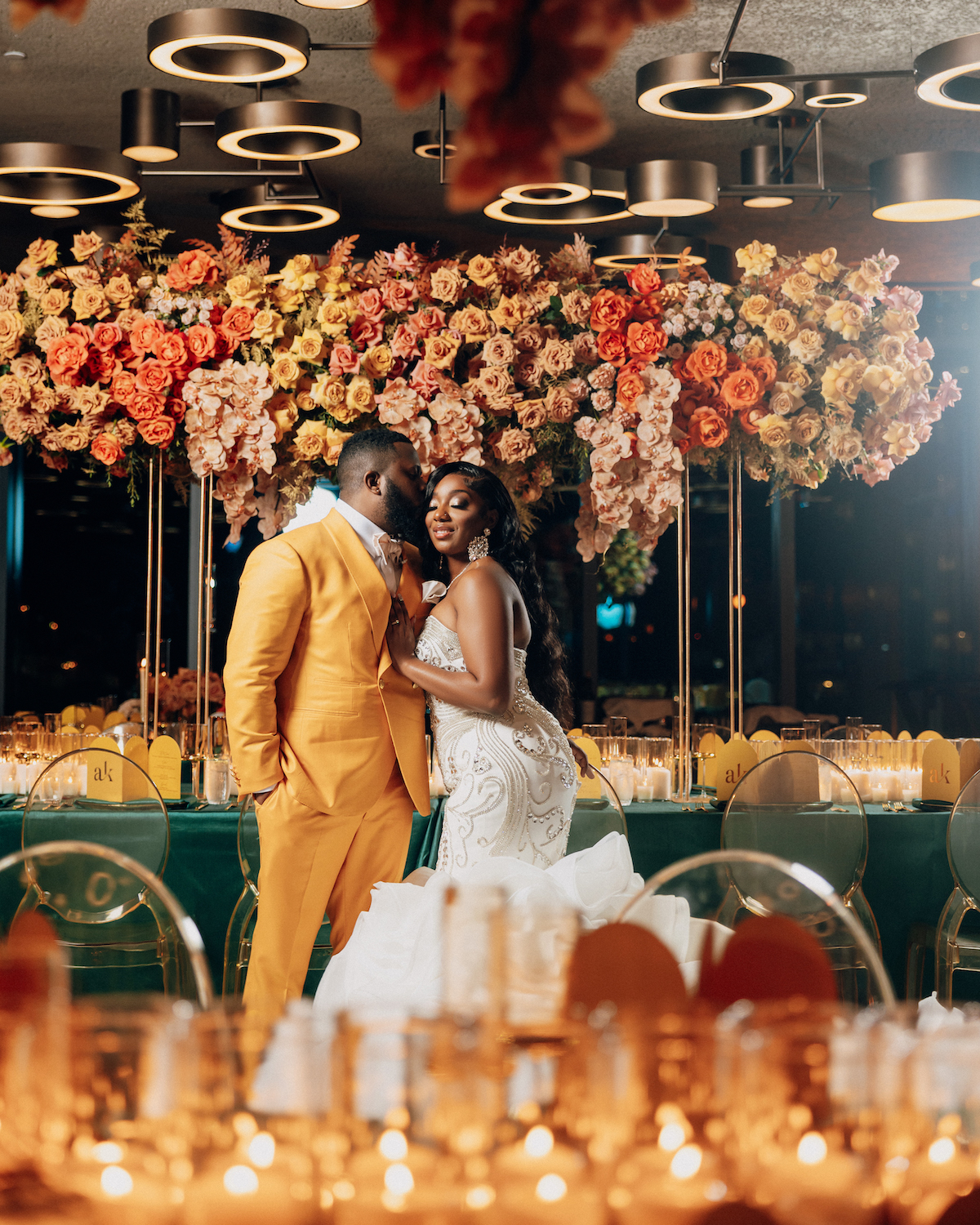 Modern Miami Wedding Features Enchanting Green Details and Stylish Attire