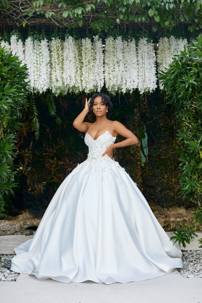 Floral Fantasy styled shoot at the Redland Tropical Gardens showcases the beauty and elegance of Black love.