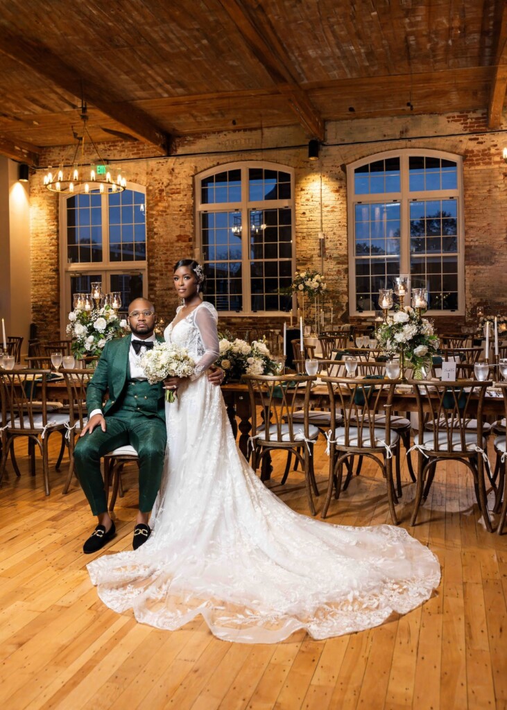 With their modern industrial wedding as the backdrop to celebrate Black Southern culture, Rasmine and Tyrell's nuptials were an incredible luxe event.