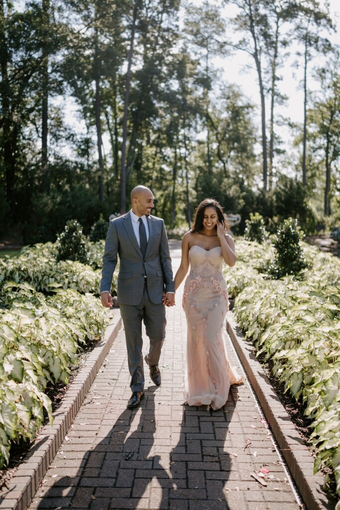 Hermon and Berhanu celebrated their love with a pre-wedding photo shoot at the Mercer Botanic Garden in Humble, Texas.