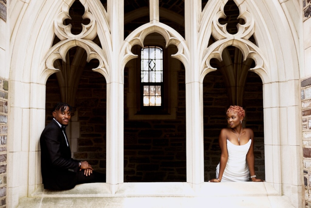 Nelly and Yannick's classy engagement session at Princeton University schooled us on the art of love with passion, laughter, and romance.
