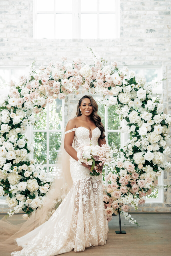 Featured in Issue 32, Evyn and Patrick exchanged vows in an elevated and classic wedding at the Peach Orchard Venue in Spring, Texas.