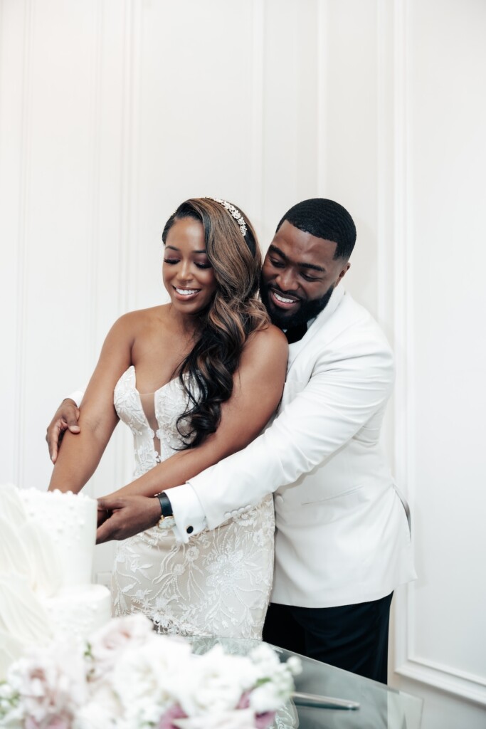 Featured in Issue 32, Evyn and Patrick exchanged vows in an elevated and classic wedding at the Peach Orchard Venue in Spring, Texas.