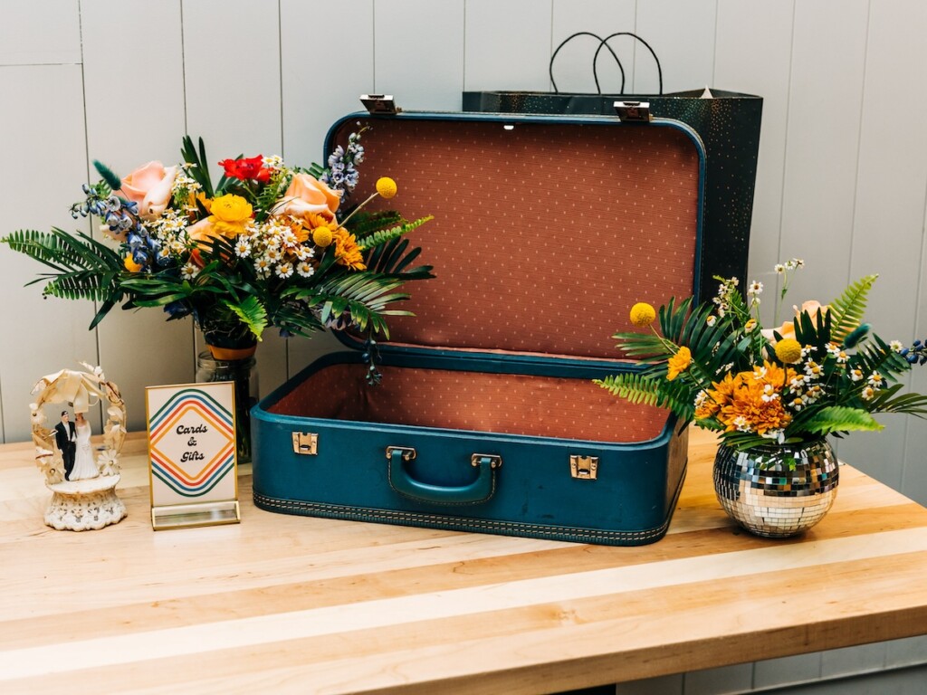 Sabina and Sabia celebrated their love as an LGBTQ+ couple in a colorful spring wedding with nostalgic retro charm throughout.