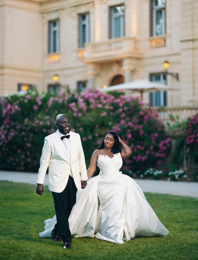 Ebony and Tony's 2-day nuptials, including a white wedding and traditional Ghanaian wedding, came to life in the South of France.