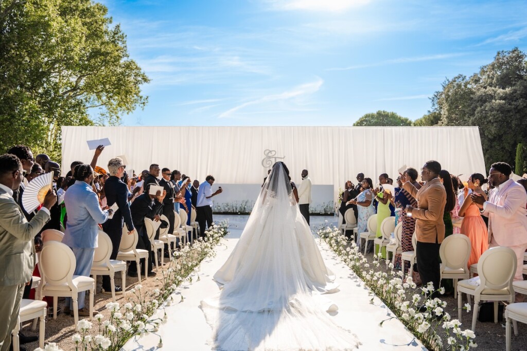 Ebony and Tony's 2-day nuptials, including a white wedding and traditional Ghanaian wedding, came to life in the South of France.