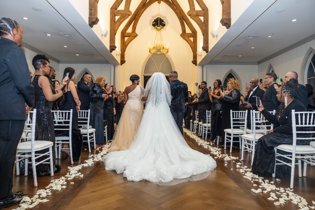Ashley and William's nuptials at the Park Chateau Estate and Gardens in New Brunswick, New Jersey, featured a glamorous "Great Gatsby meets the Harlem Renaissance" theme with nods to the roaring twenties.