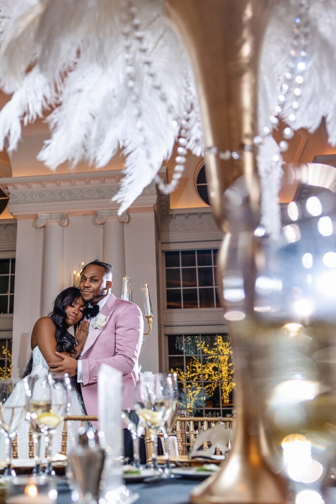 Ashley and William's nuptials at the Park Chateau Estate and Gardens in New Brunswick, New Jersey, featured a glamorous "Great Gatsby meets the Harlem Renaissance" theme with nods to the roaring twenties.