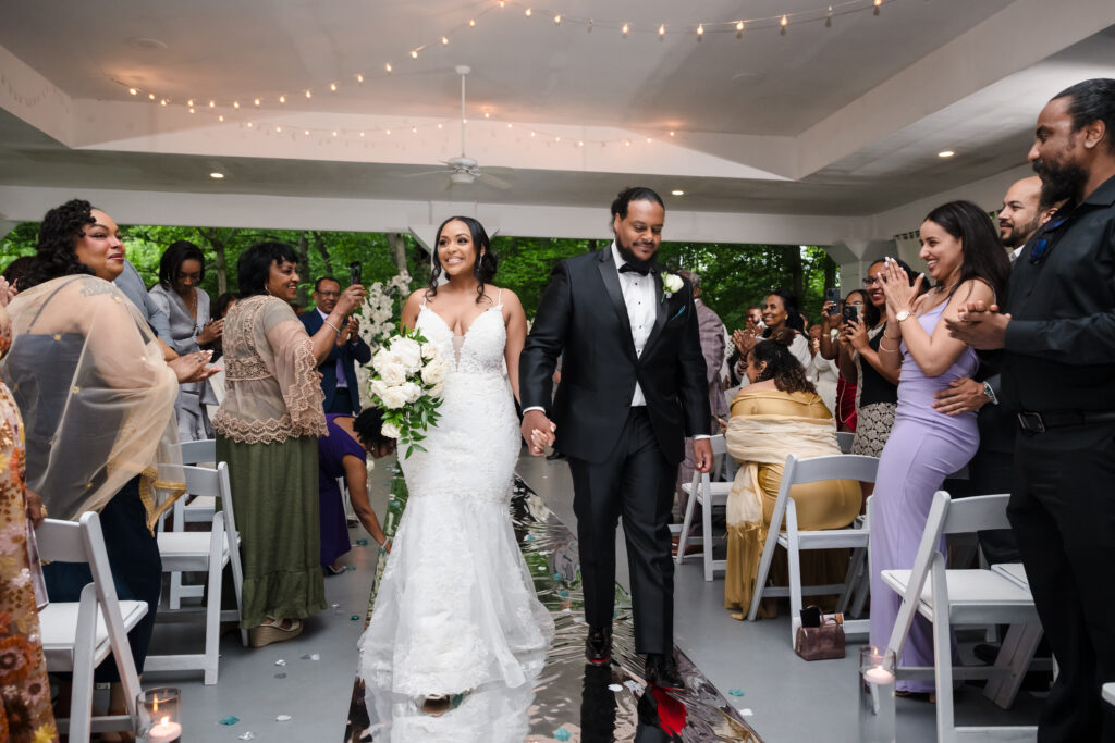 Family and friends gathered to watch Meron and Negash tie the knot in a ceremony filled with Ethiopian culture and modern ceremony details.