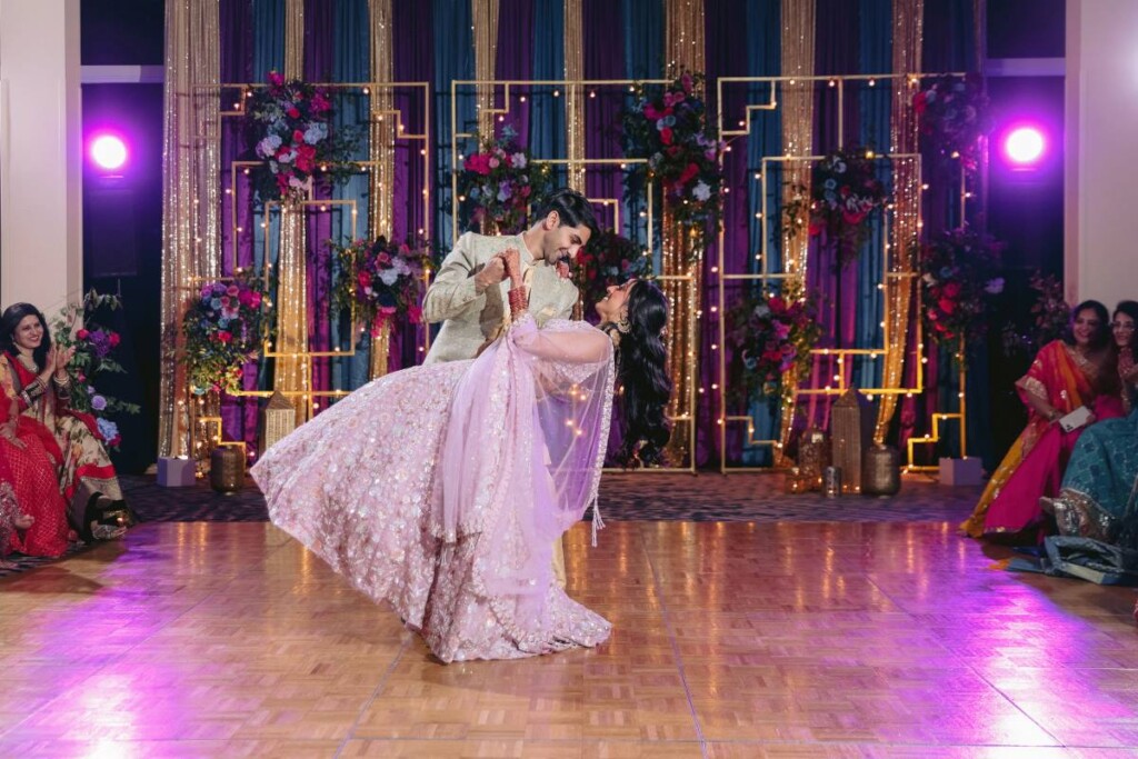 Combining traditional Hindu customs with Western elements, Soma and Arya celebrated their marriage with three luxurious events in The Woodlands, Texas.