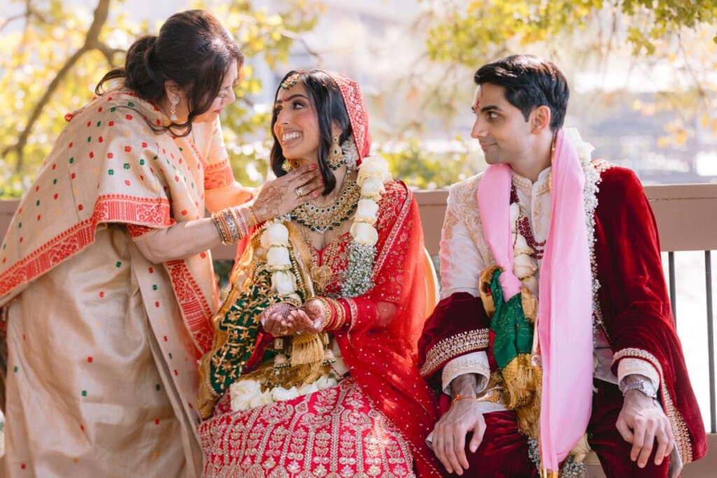 Combining traditional Hindu customs with Western elements, Soma and Arya celebrated their marriage with three luxurious events in The Woodlands, Texas.
