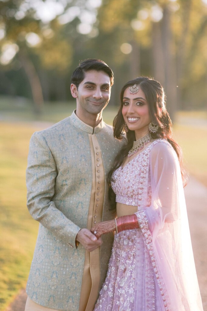Combining traditional Hindu customs with Western elements, Soma and Arya celebrated their marriage with three luxurious events in The Woodlands, Texas.