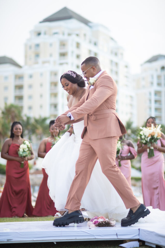 This travel-loving bride and groom exchanged their vows during a luxurious, romantic destination wedding in Jamaica overlooking Montego Bay.