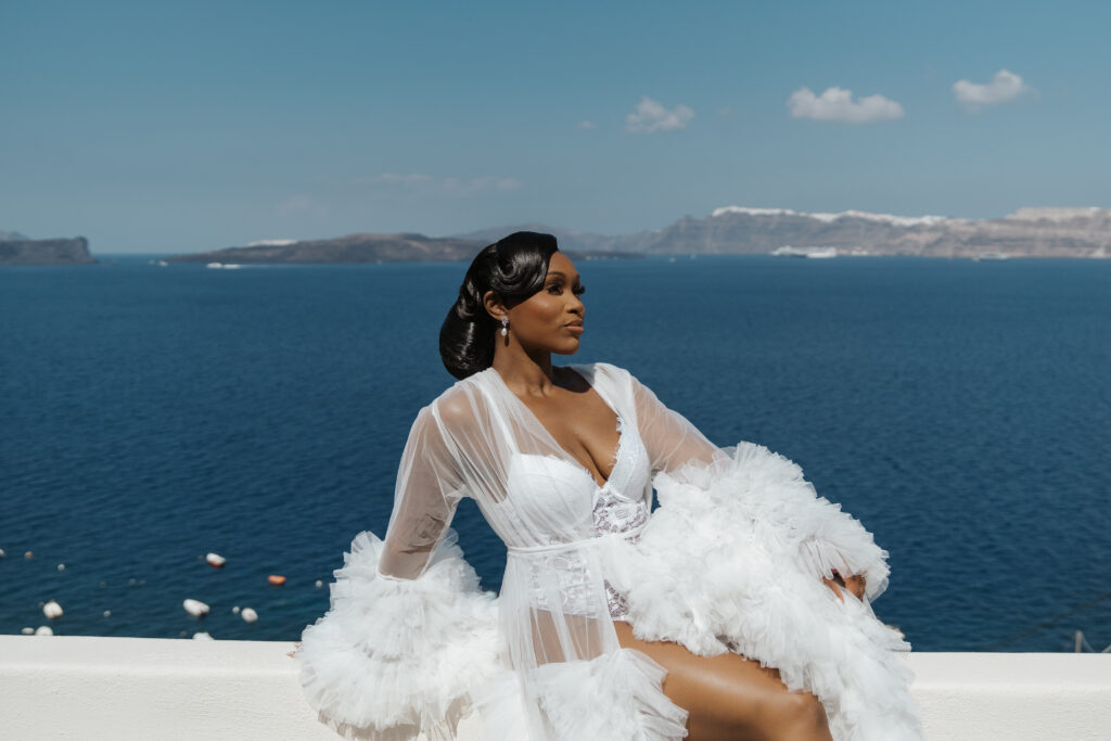 This Greek destination wedding (ft. in Issue 33) features sexy and intimate details with a diamond-inspired virtually designed wedding dress!