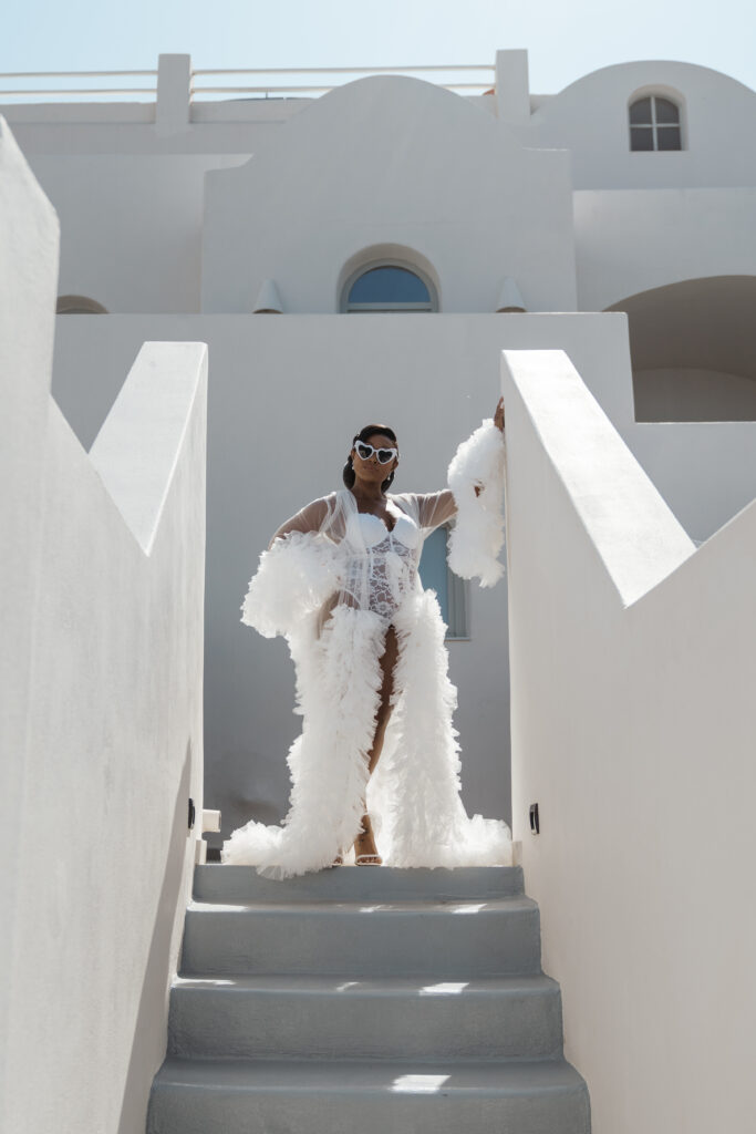 This Greek destination wedding (ft. in Issue 33) features sexy and intimate details with a diamond-inspired virtually designed wedding dress!