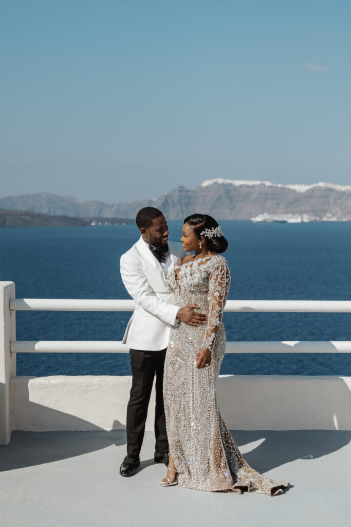 This Greek destination wedding (ft. in Issue 33) features sexy and intimate details with a diamond-inspired virtually designed wedding dress!