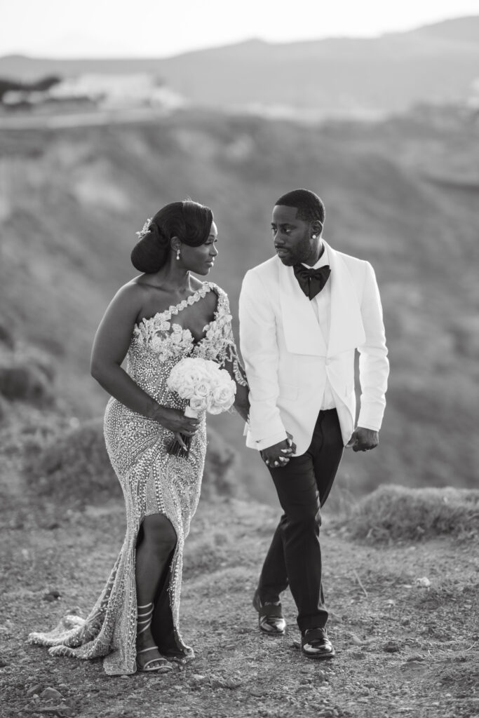 This Greek destination wedding (ft. in Issue 33) features sexy and intimate details with a diamond-inspired virtually designed wedding dress!