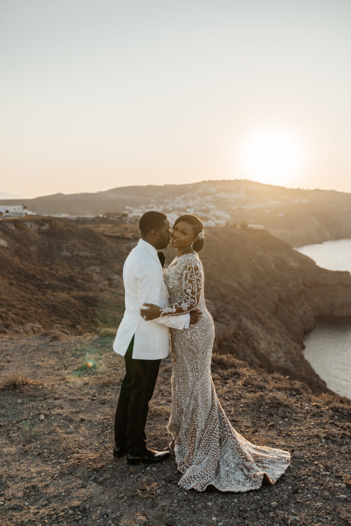 This Greek destination wedding (ft. in Issue 33) features sexy and intimate details with a diamond-inspired virtually designed wedding dress!