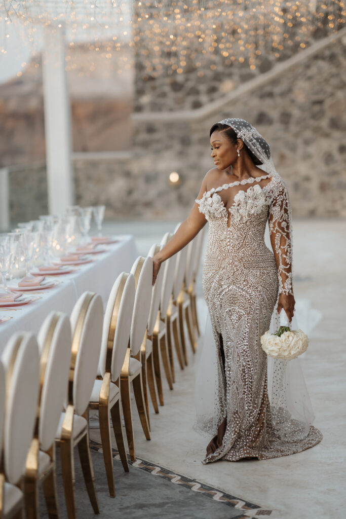 This Greek destination wedding (ft. in Issue 33) features sexy and intimate details with a diamond-inspired virtually designed wedding dress!