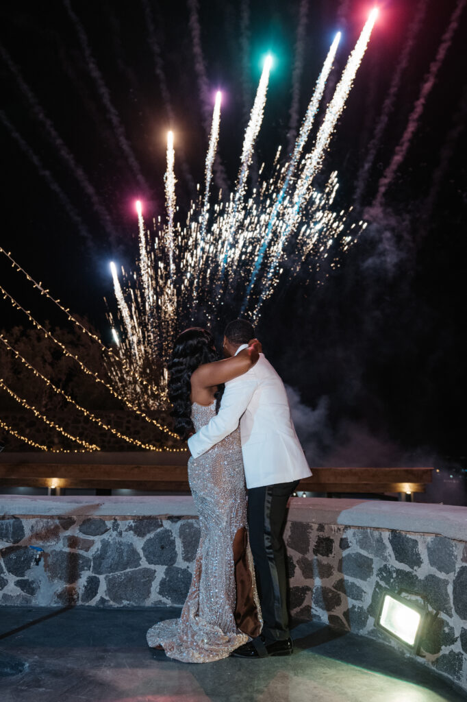 This Greek destination wedding (ft. in Issue 33) features sexy and intimate details with a diamond-inspired virtually designed wedding dress!