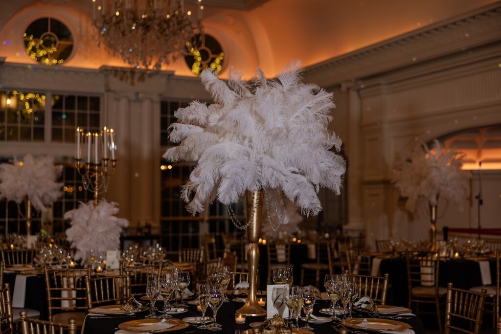Ashley and William's nuptials at the Park Chateau Estate and Gardens in New Brunswick, New Jersey, featured a glamorous "Great Gatsby meets the Harlem Renaissance" theme with nods to the roaring twenties.