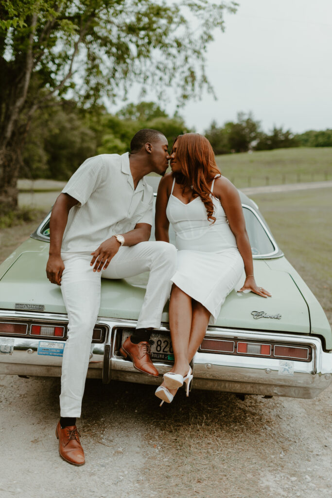 Dominque and Kyle celebrated their timeless love with a simple and sophisticated 1970s-inspired engagement session, featured in Issue 33!