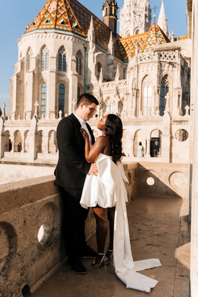 Grace and Sandor commemorated their engagement with a romantic European engagement session in the city where they first fell in love.