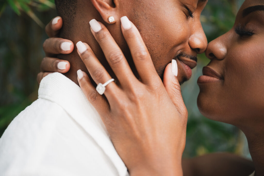 What goes best with ice cream? A cool couple celebrating their engagement with a chic and laid-back beach engagement session in Florida.