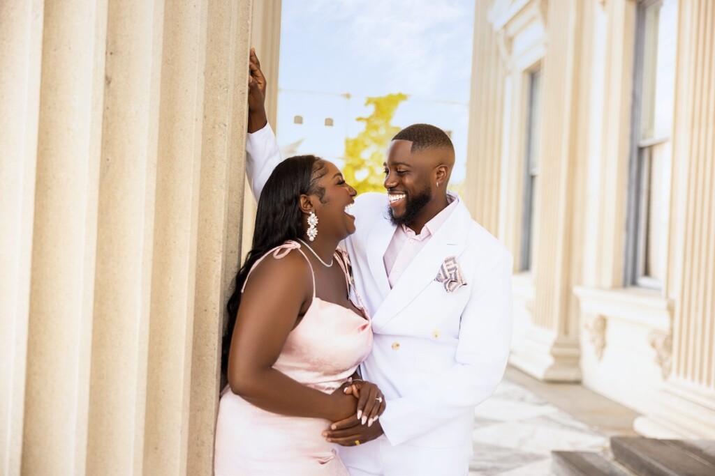 Jasmine & Kj's engagement session in Charleston, South Carolina, was a special tribute to their romance - which was love at first date!