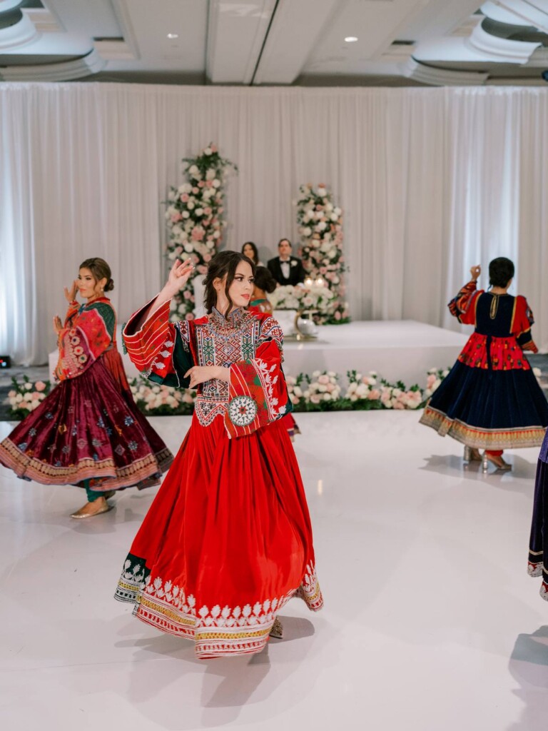 Combining the bride's Afghan heritage with the groom's Egyptian background, Saha and Gamal tied the knot in a timeless multicultural wedding celebration at the Ritz-Carlton in Washington DC, the city where they first met. 