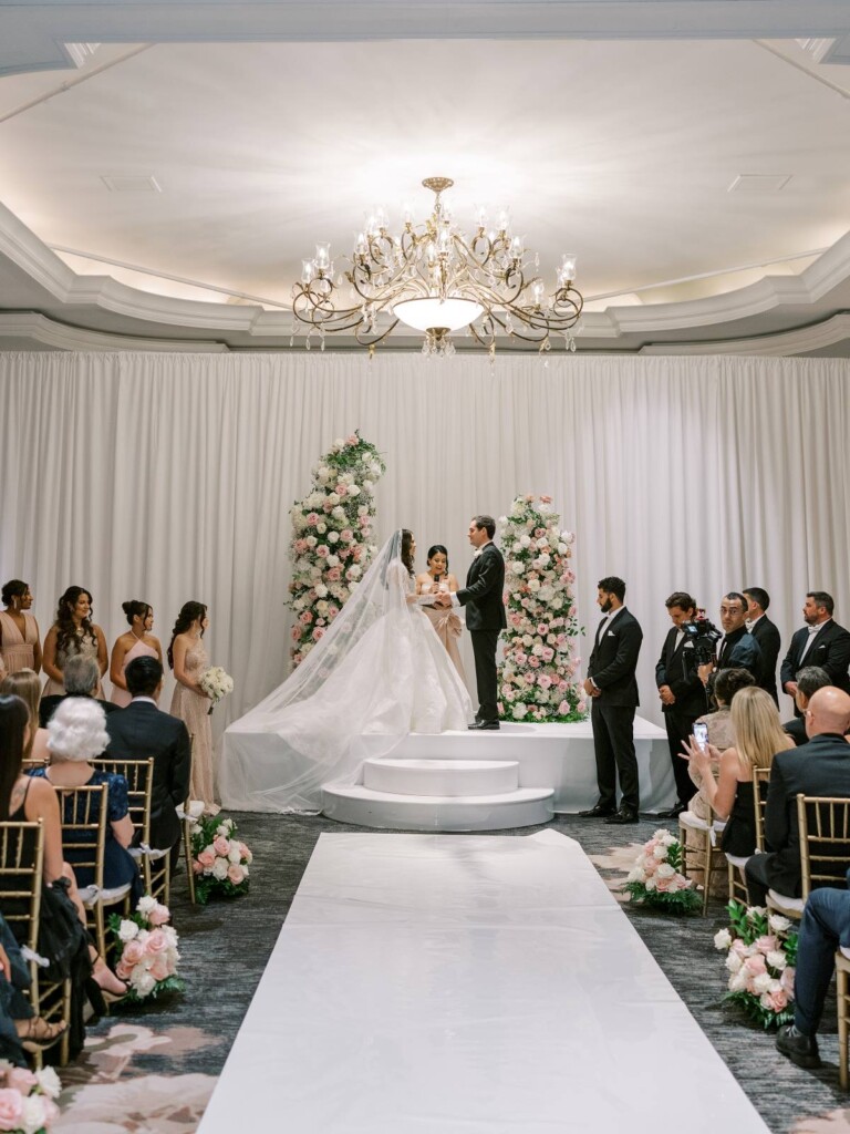 Combining the bride's Afghan heritage with the groom's Egyptian background, Saha and Gamal tied the knot in a timeless multicultural wedding celebration at the Ritz-Carlton in Washington DC, the city where they first met. 