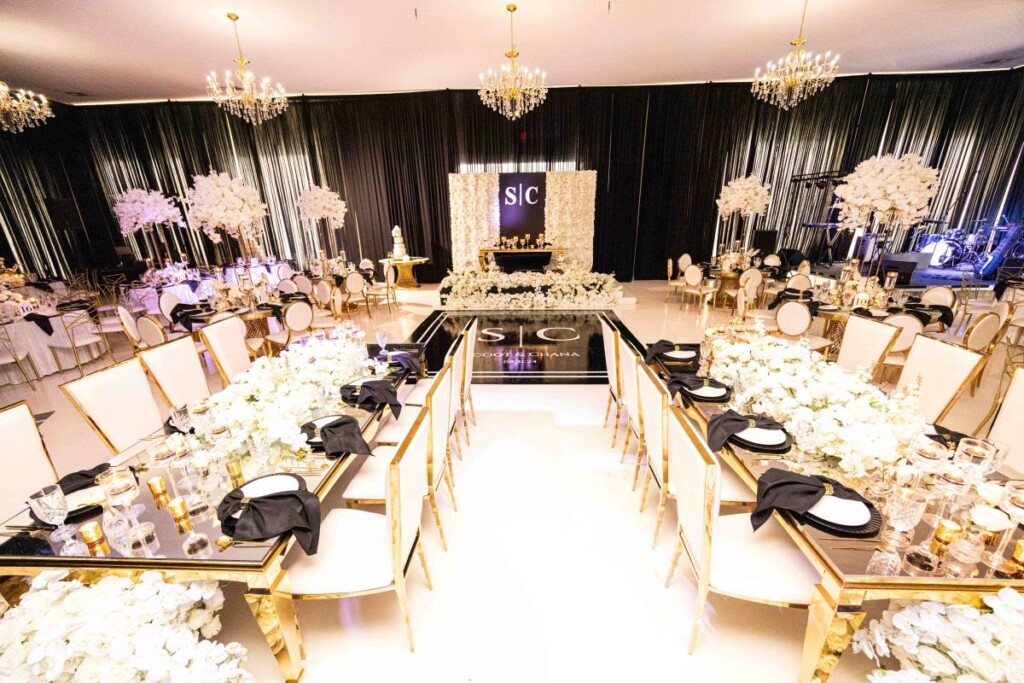 After crossing paths in 2021, Scoot and Chana said "yes" to forever in a glamorous black and white wedding celebration in Summerville, SC.