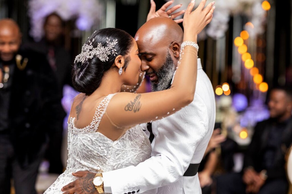 After crossing paths in 2021, Scoot and Chana said "yes" to forever in a glamorous black and white wedding celebration in Summerville, SC.