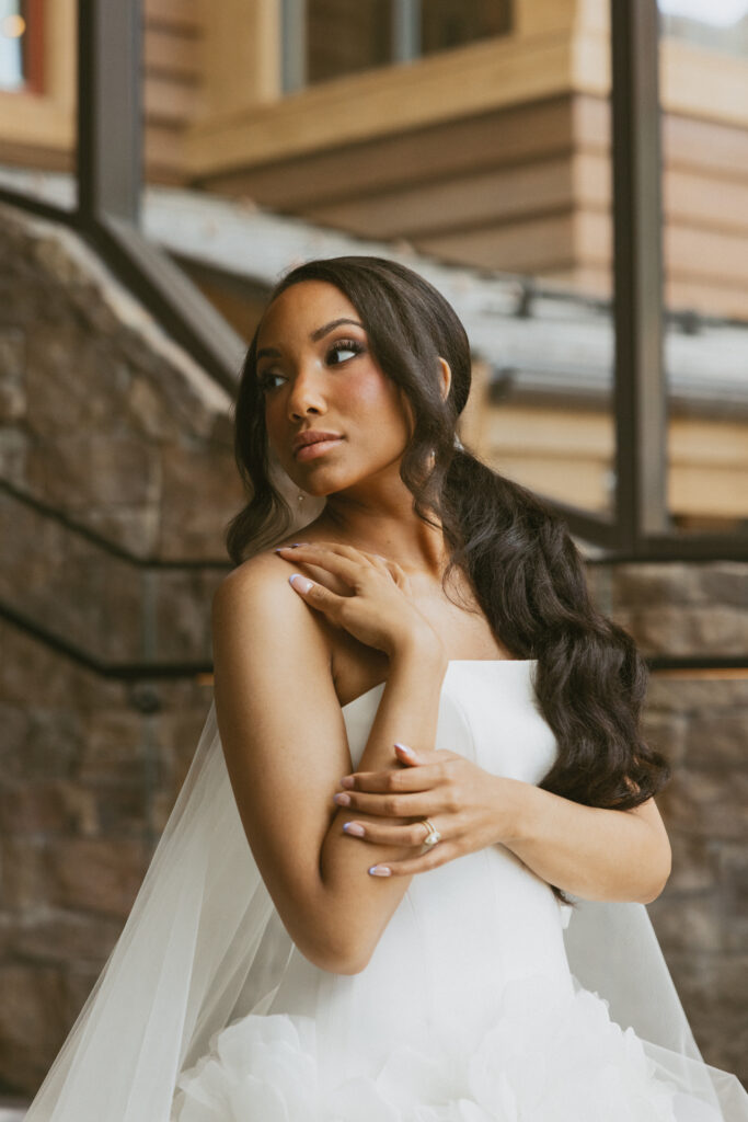 Mountains, 3 wedding dresses, and a fun bowling alley after party. This outdoor wedding had everything for a nature-loving bride and groom.