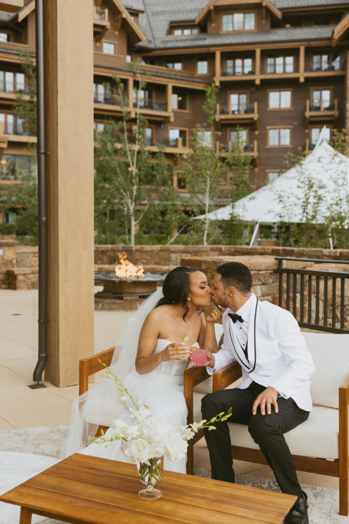 Mountains, 3 wedding dresses, and a fun bowling alley after party. This outdoor wedding had everything for a nature-loving bride and groom.