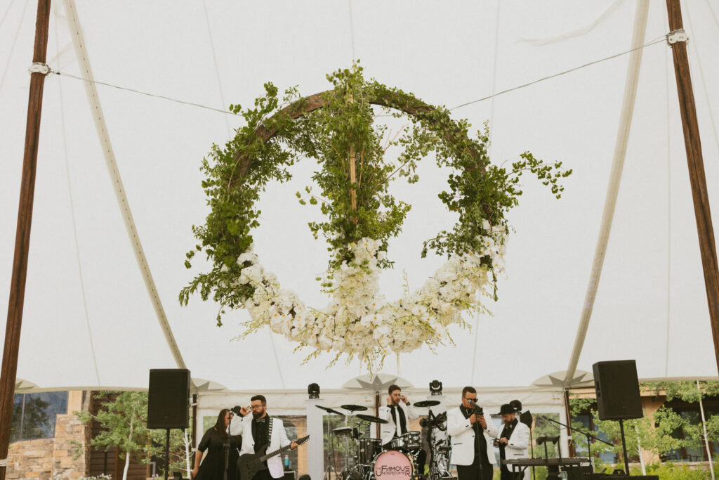 Mountains, 3 wedding dresses, and a fun bowling alley after party. This outdoor wedding had everything for a nature-loving bride and groom.